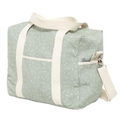 Baby nappy bag in cotton, green