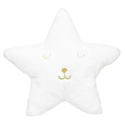 White plush pillow for the children's room, star