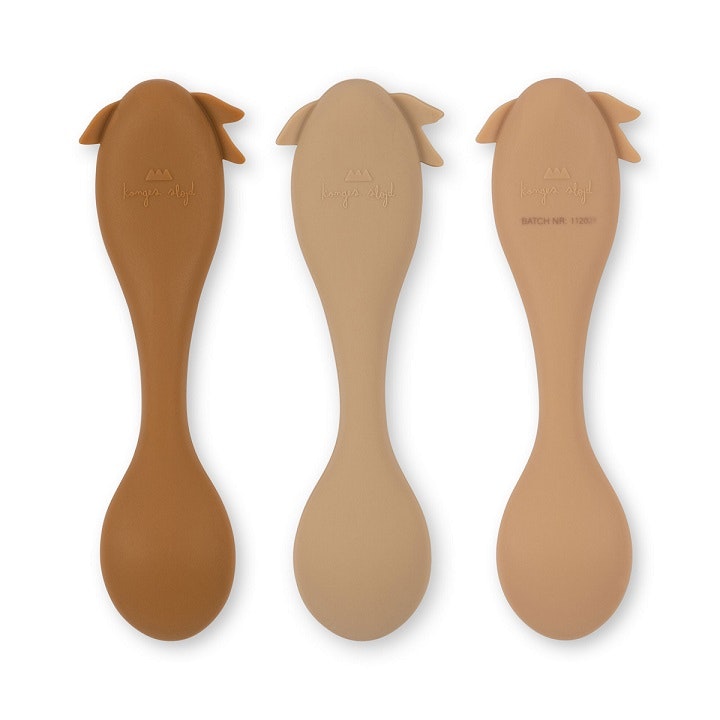 Konges Sløjd, silicone spoons Lemon 3-pack, Rose mix 