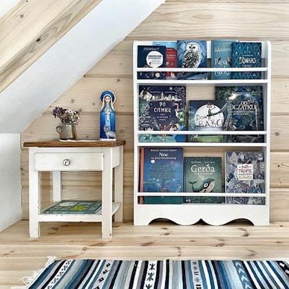 Rustic bookcase for the children's room