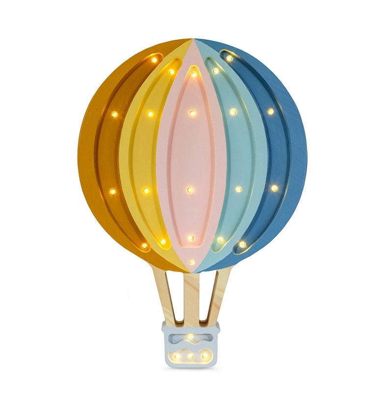 Little Lights, Night lamp for the children's room, Hot Air Balloon Retro rainbow 