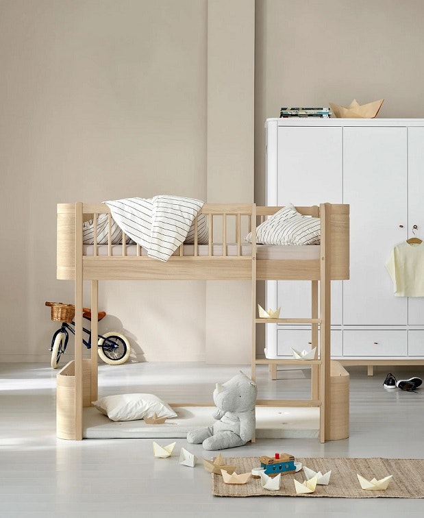 Oliver Furniture, loft bed Mini+, oak 