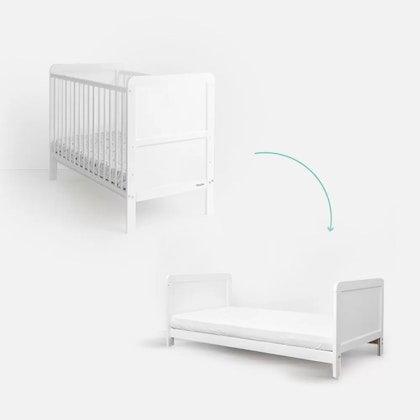 Classic grow bed junior bed, white