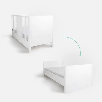 Grow bed junior bed Sleeky, white
