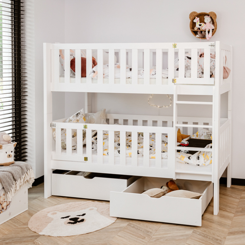 Bunk bed with barrier with lock, Kinley 