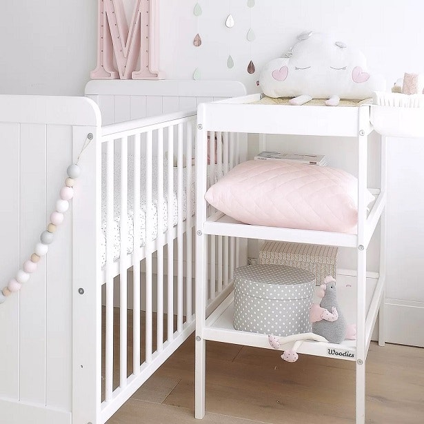 Classic shelf changing table, white 