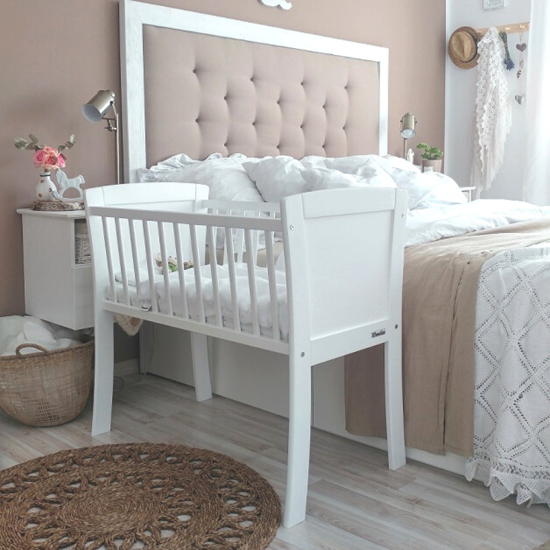 Classic crib bedside crib, white 