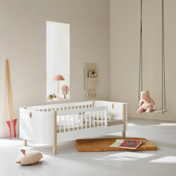 Oliver Furniture, juniorsäng Mini+, vit/ek