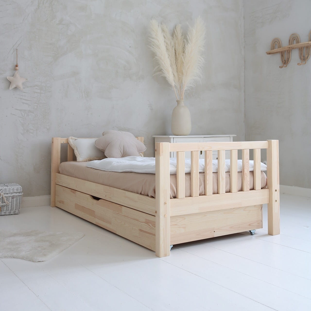 Children's bed Classic (various sizes) with storage box/extra bed 