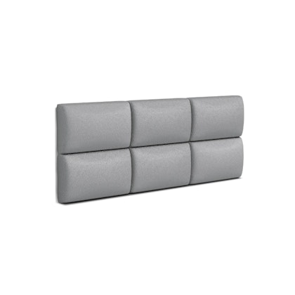 Velour covered wall panels, grey (different sizes)