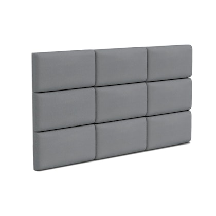 Velour covered wall panels, grey (different sizes)