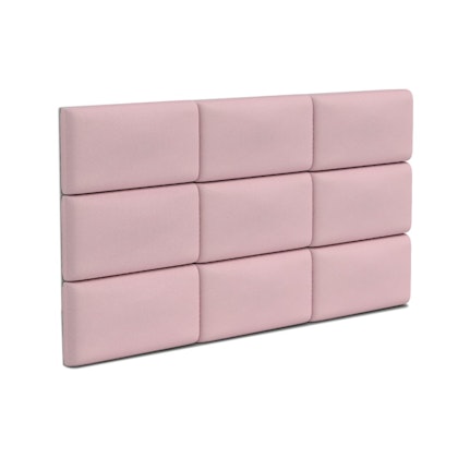 Velour covered wall panels, powder pink (various sizes)