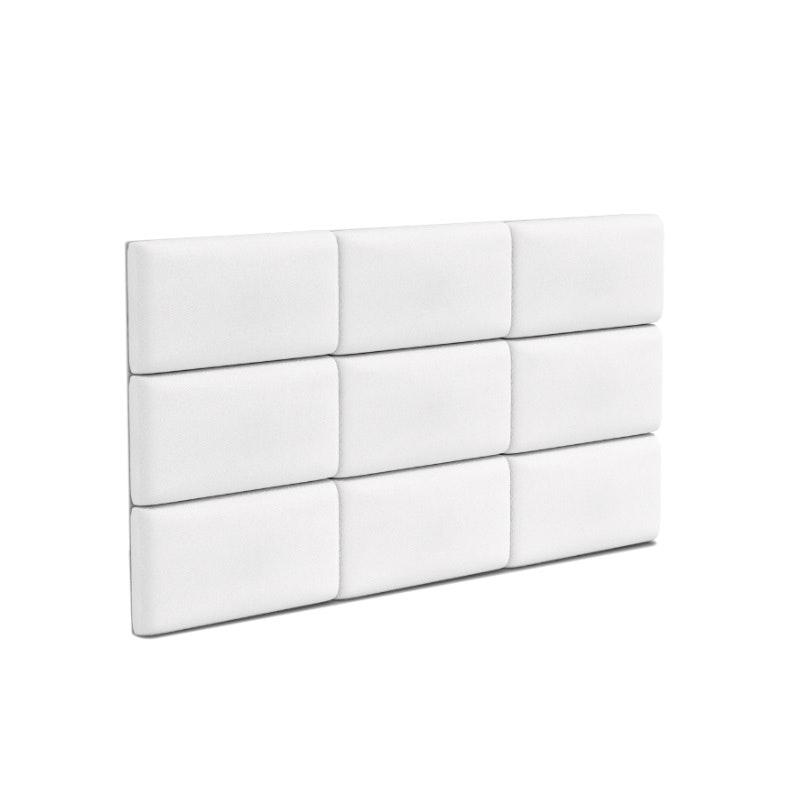 Velour covered wall panels, white (different sizes) 