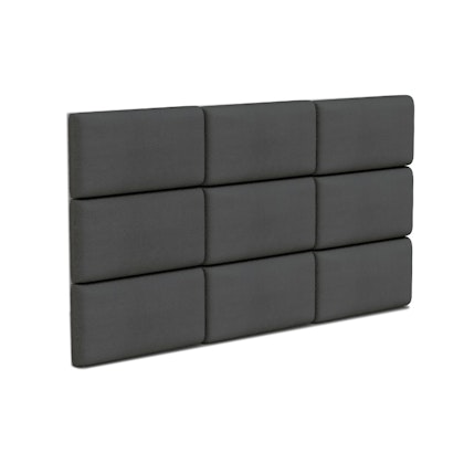 Velour covered wall panels, anthracite (various sizes)