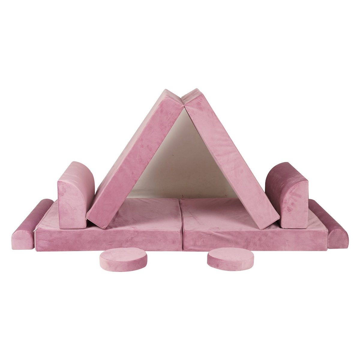 Meow, Byggbar barnsoffa fåtölj madrass, rosa 