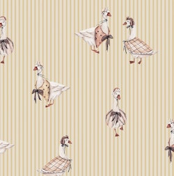 Dekorillo, wallpaper Retro goose yellow