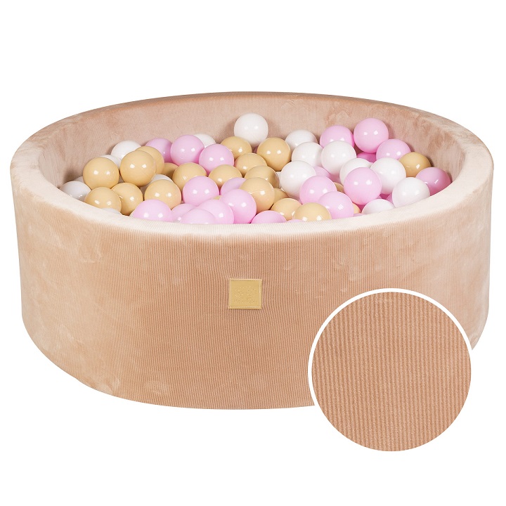 Meow, sand corduroy ball pit with 200 balls, Pink mix 