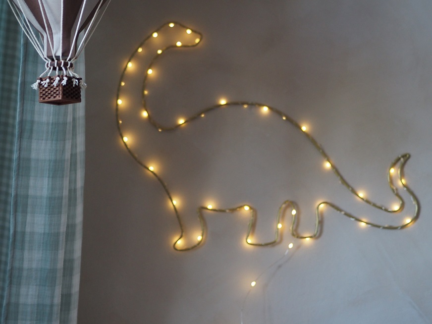 Night lamp for the children's room, Dino gold 