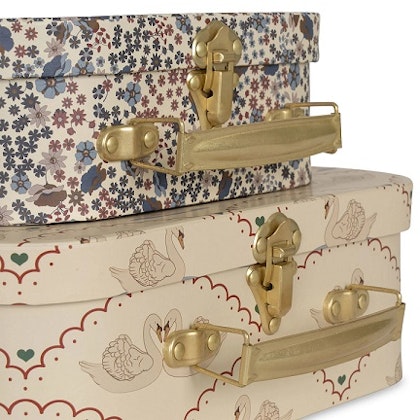 Konges Sløjd, storage boxes Swan/Vivi Fleur, 2-pack