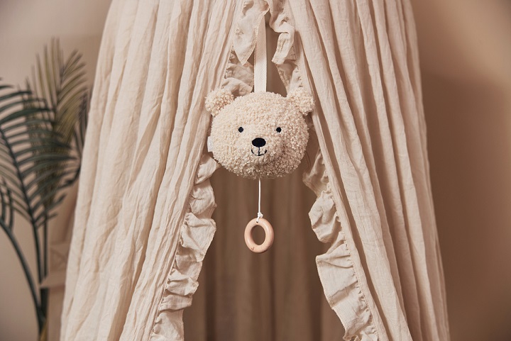 Jollein, sängmobil speldosa, Teddy Bear Naturel 
