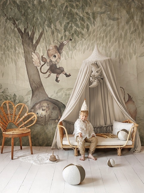 Mrs. Mighetto, wallpaper mural The Green Glade 