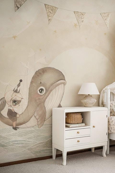 Mrs Mighetto, wallpaper mural Whalie Dream 