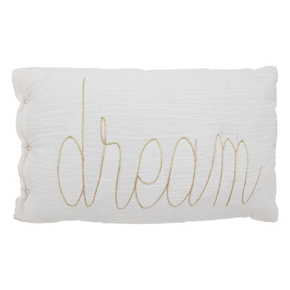 White rectangular pillow, Dream 