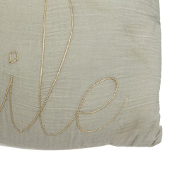 Green rectangular pillow, Smile