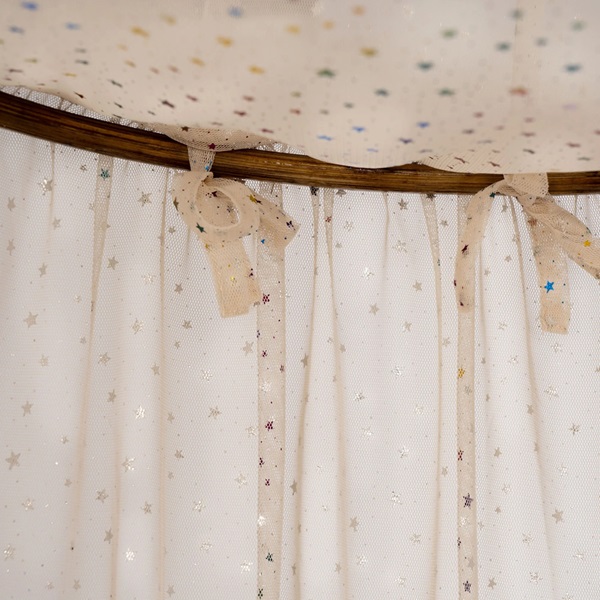 Konges Sløjd, bed canopy in tulle, Etoile multi sparkle 