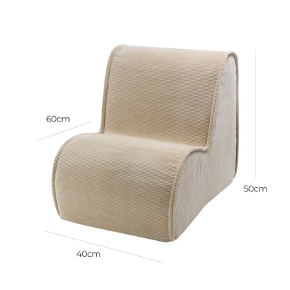Meow, corduroy armchair for the children´'s room, sand