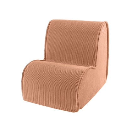 Meow, corduroy armchair for the children's room, brick