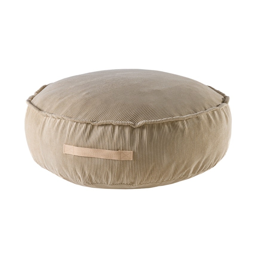 Meow, corduroy round pouf, sand 