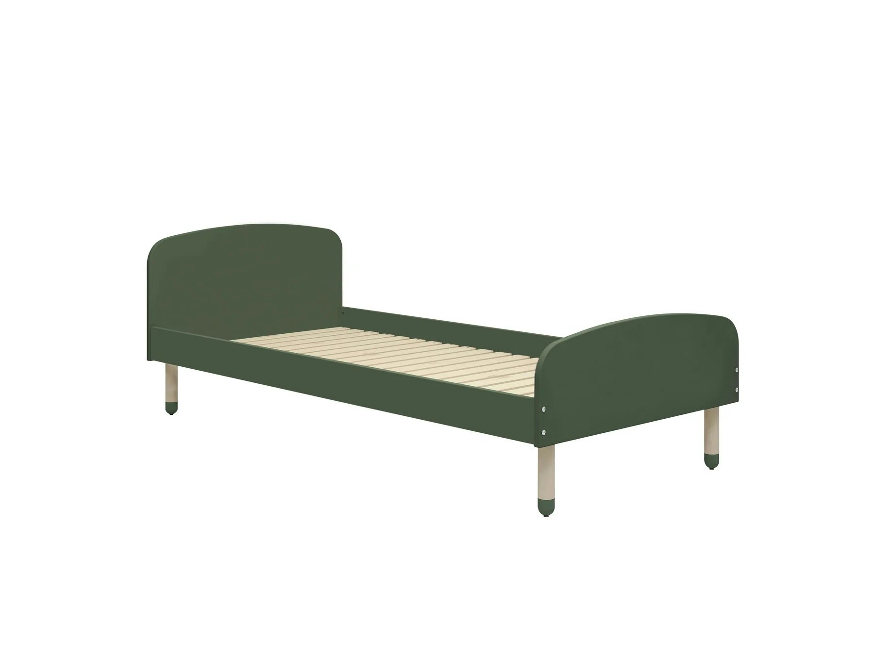 Flexa, single bed 90x200 cm Dots, deep green 