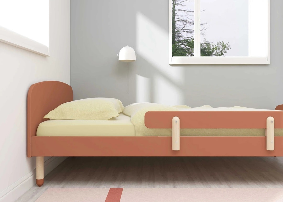 Flexa, single bed 90x200 cm Dots, blush 