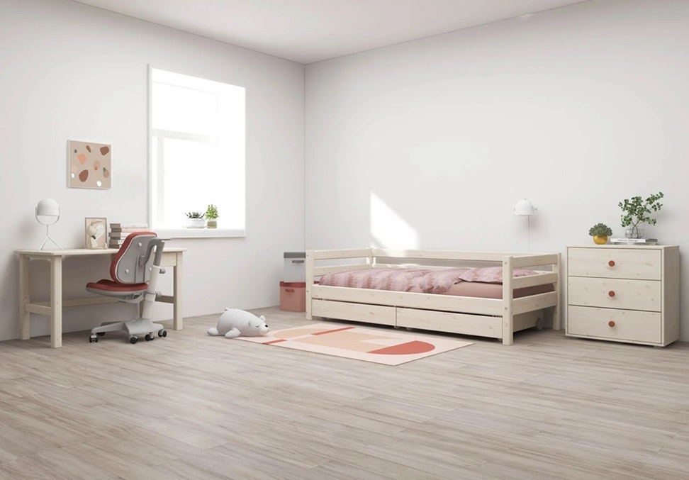 Flexa, children's bed 120x200 cm Classic, white 
