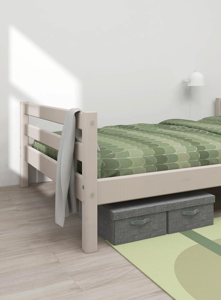 Flexa, children's bed 120x200 cm Classic, grey 