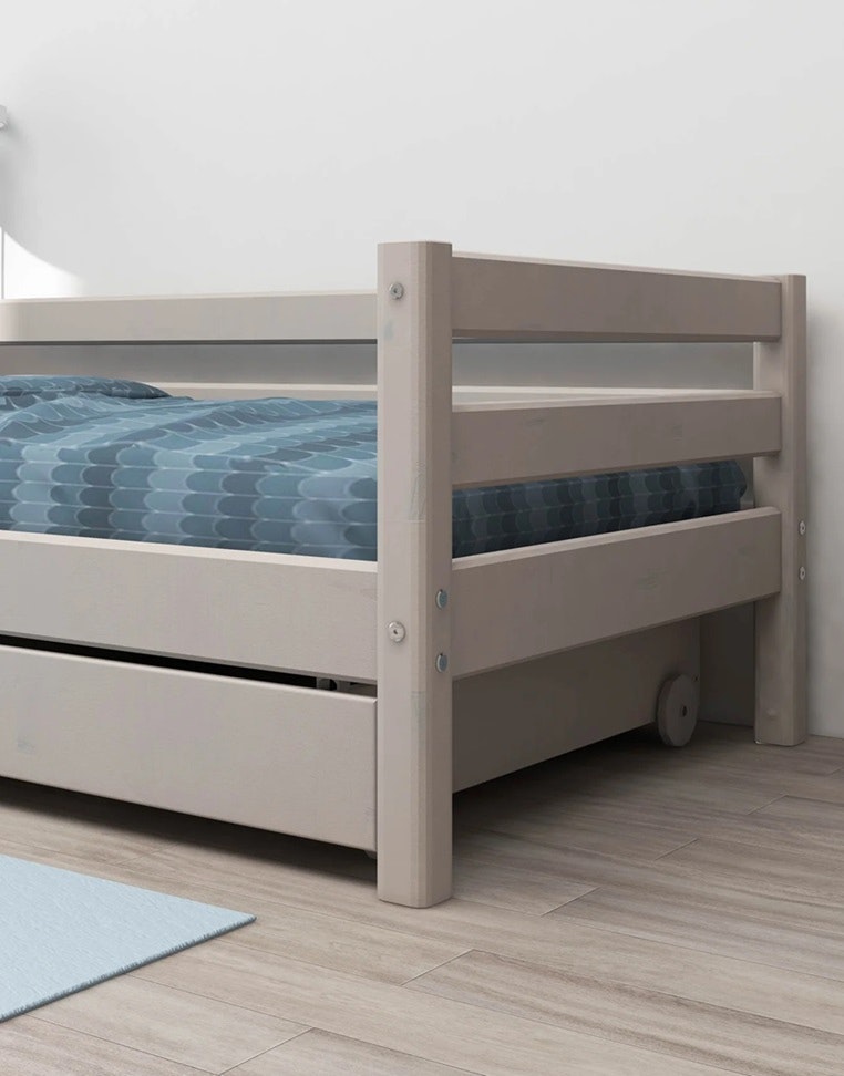 Flexa, children's bed 120x200 cm Classic, grey 