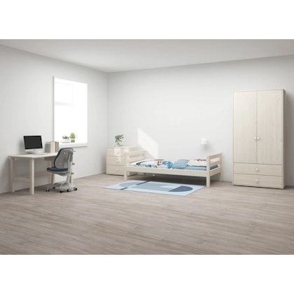 Flexa, children's bed 90x200 cm Classic, white