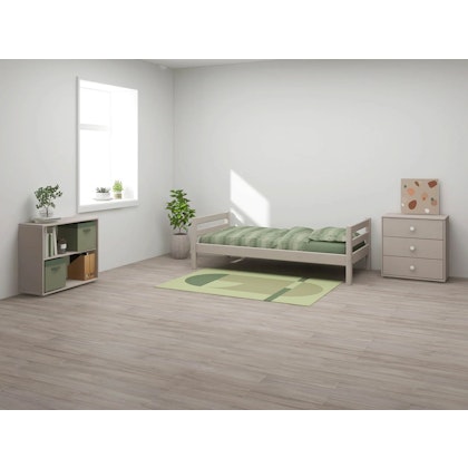 Flexa, children's bed 90x200 cm Classic, grey