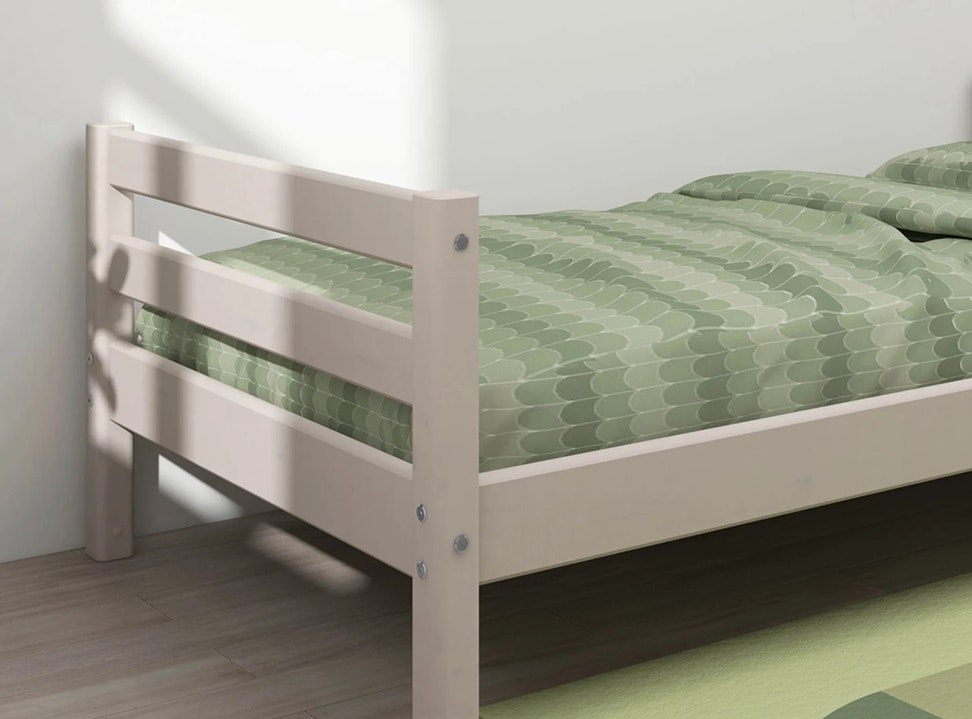 Flexa, children's bed 90x200 cm Classic, grey 