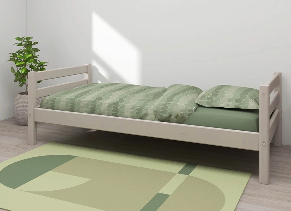 Flexa, children's bed 90x200 cm Classic, grey 