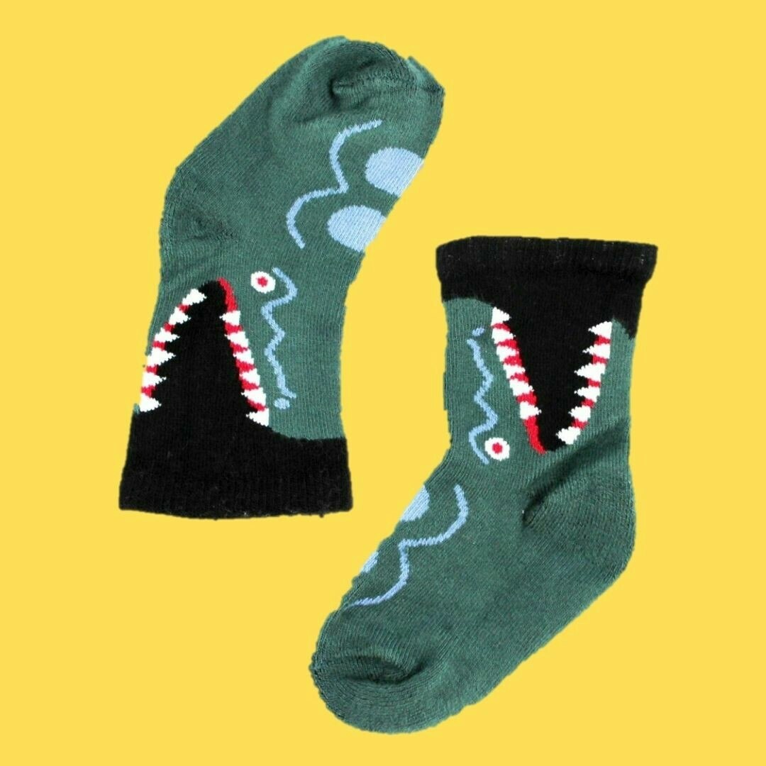 Angry Corocodile Kids Sock 