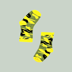 Yellow Camo Kids Sock 