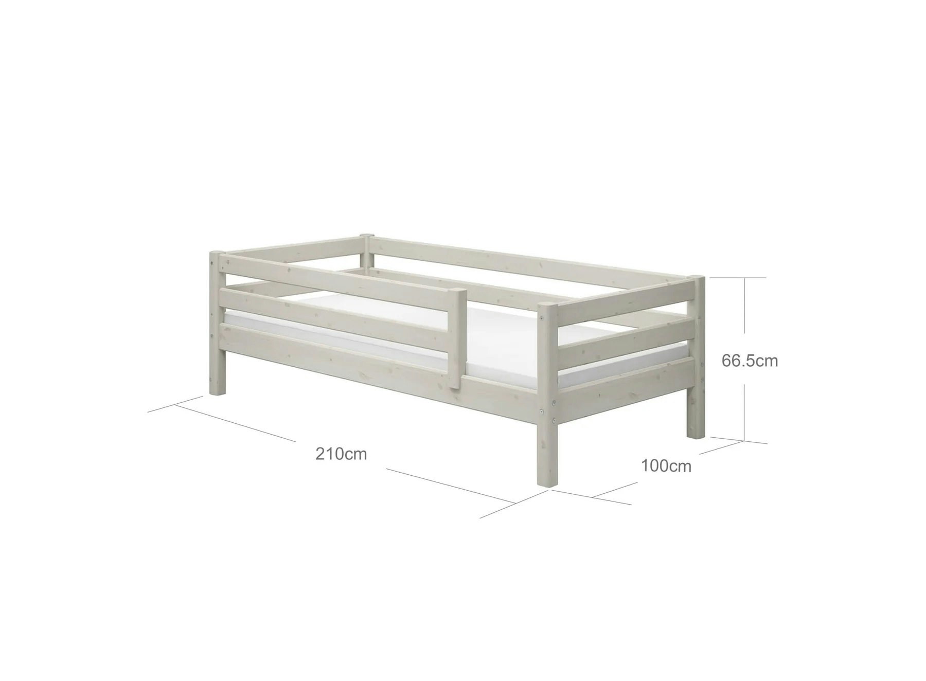 Flexa, children's bed daybed 90x200 cm Classic, white 