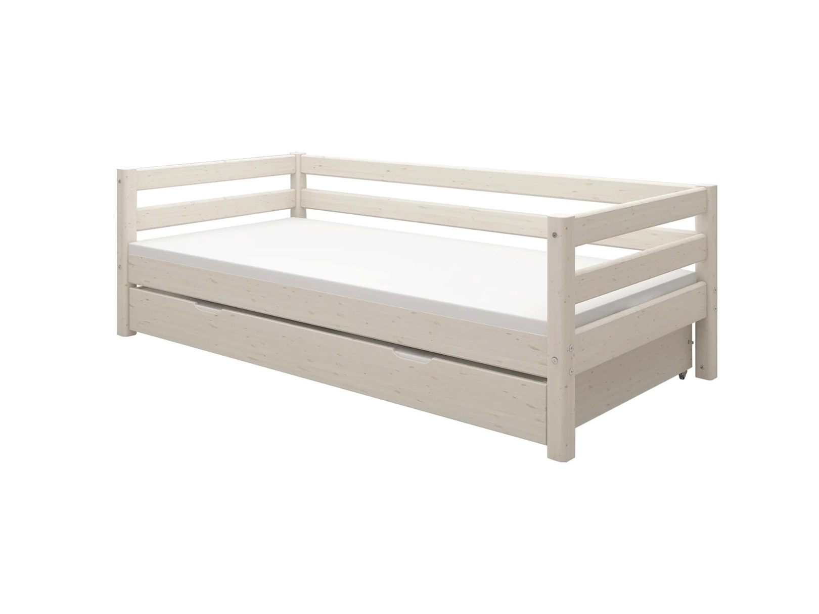 Flexa, barnsäng med utdragbar säng 90x200 cm Classic, vit 