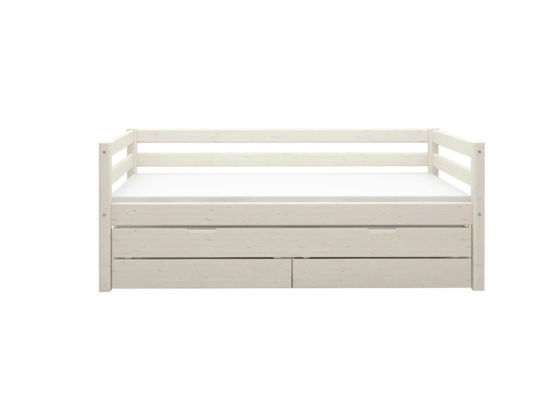 Flexa, children's bed with storage and extra bed 90x200 cm Classic, white 