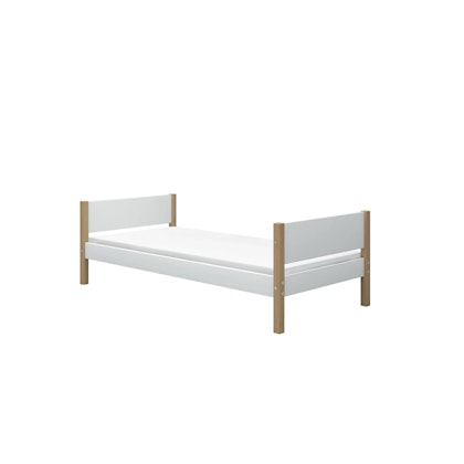 Flexa, children's bed single bed 90x200 cm Nor, white/oak