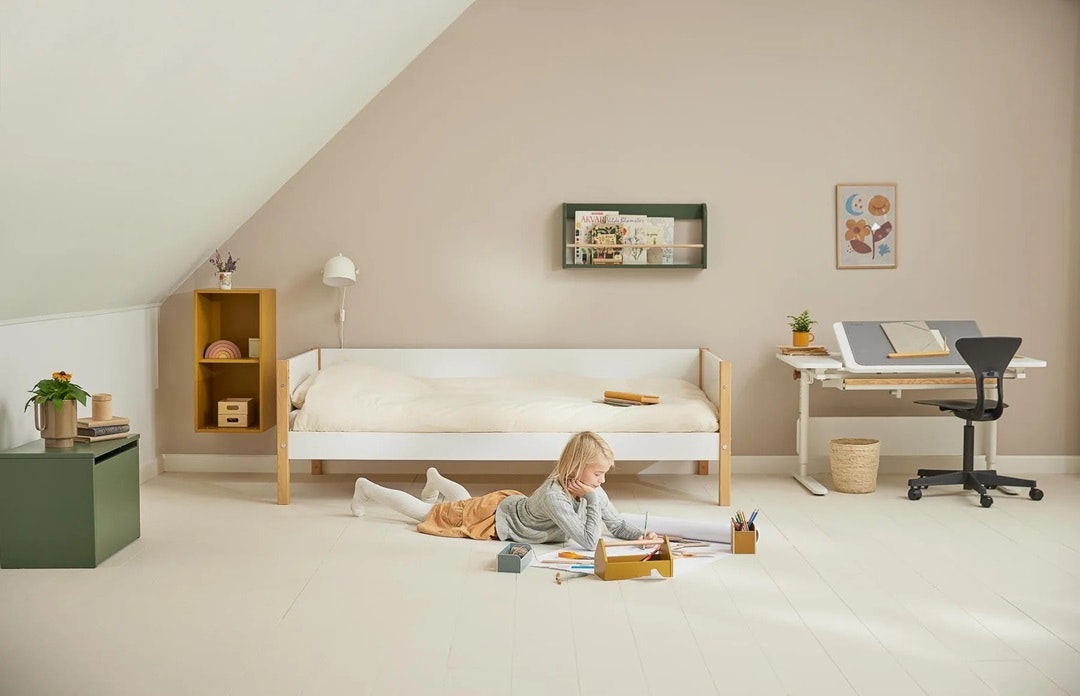 Flexa, children's bed daybed 90x200 cm Nor, white/oak 