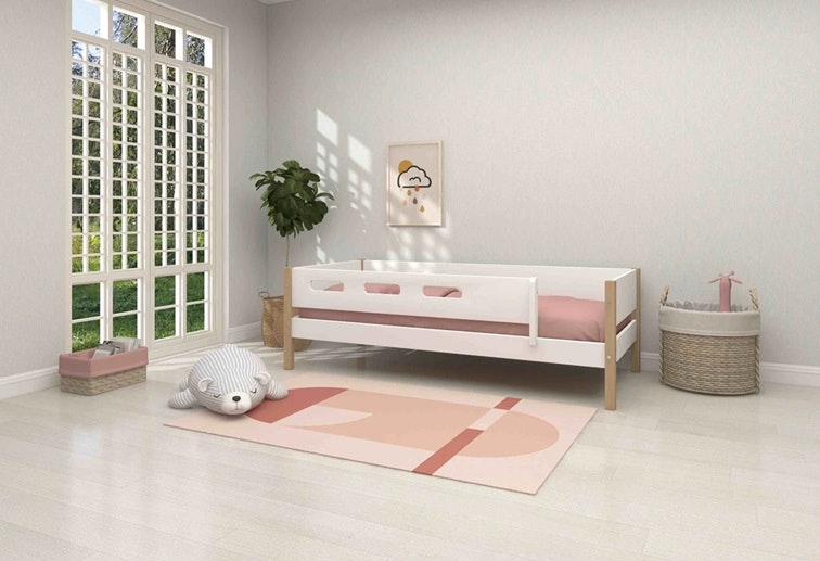 Flexa, children's bed daybed 90x200 cm Nor, white/oak 