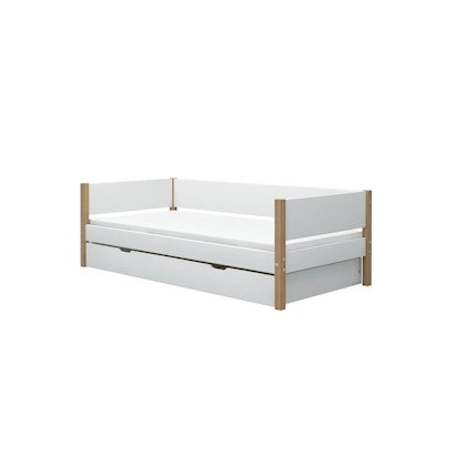 Flexa, children's bed with extendable bed 90x200 cm Nor, white/oak